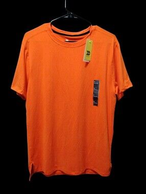 all in motion Men's Orange Crew Neck Short Sleeve Tee